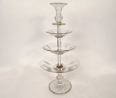 Baccarat Saint-Louis Cut Crystal Centerpiece Serving Set, Late 19th Century
