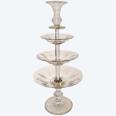 Baccarat Saint-Louis Cut Crystal Centerpiece Serving Set, Late 19th Century