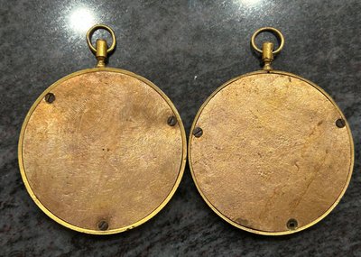 Pair of Miniatures Fixed Under Glass, Late 18th Century, Country Scene - Miniature