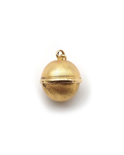 Pendentif boule boussole en or 18k, pendentif pivotant, orientation, bijou ancien 