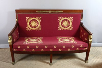 19th century Empire mahogany living room