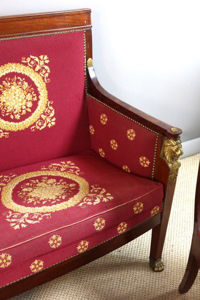 19th century Empire mahogany living room