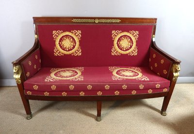 19th century Empire mahogany living room