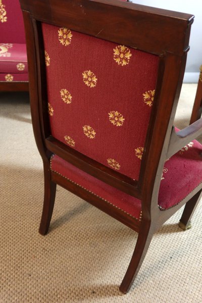 19th century Empire mahogany living room