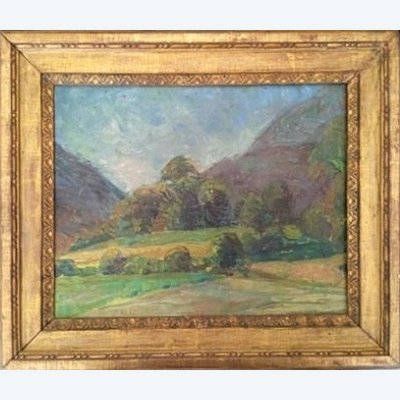 Armand PETITJEAN ? (geboren 1909?) Pyrenäen-Landschaft.