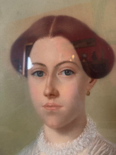 RITRATTO A PASTELLO DI UNA DONNA DEL XIX SECOLO