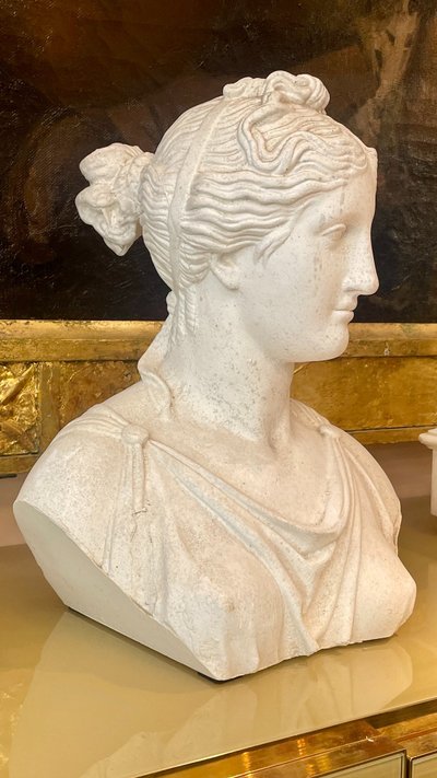 Busto in gesso, stile antico, fine XIX secolo 