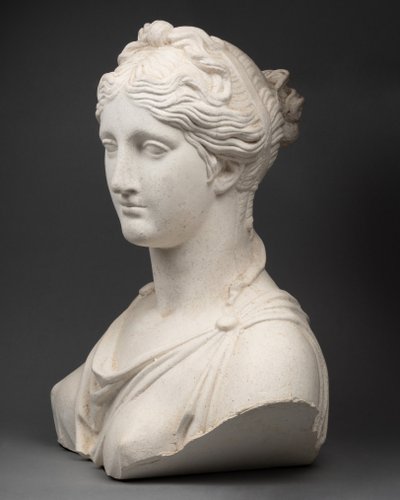 Busto in gesso, stile antico, fine XIX secolo 