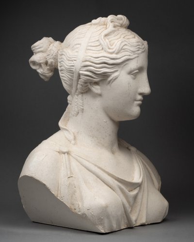 Busto in gesso, stile antico, fine XIX secolo 