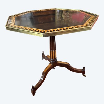 GUERIDON OCTOGONAL BASCULANT D’EPOQUE DIRECTOIRE