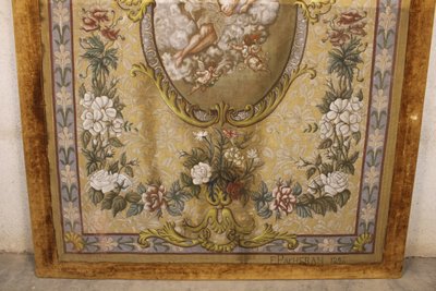 Dekoratives Projekt mit mythologischer Dekoration Gouache auf Leinwand signiert E. Pacheran 1896 H: 220 cm