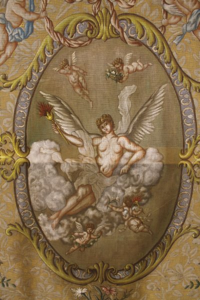 Dekoratives Projekt mit mythologischer Dekoration Gouache auf Leinwand signiert E. Pacheran 1896 H: 220 cm