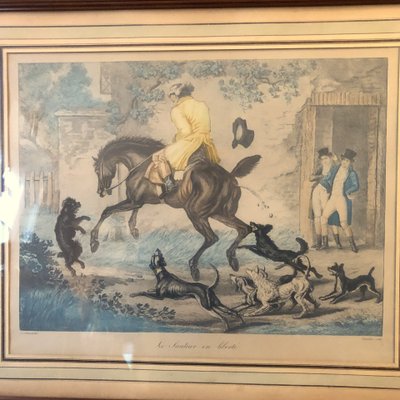 D'après Carle Vernet, deux gravures hippiques satyriques