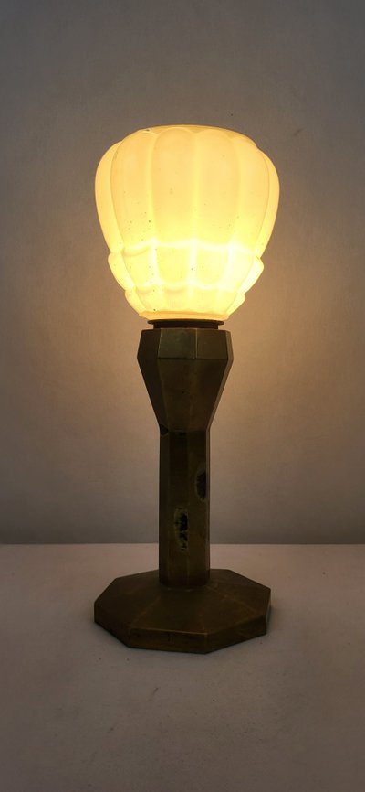 Lampada in bronzo Art Déco