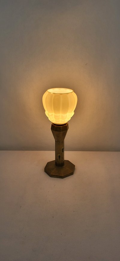 Lampada in bronzo Art Déco