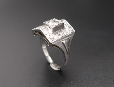 Art-Deco-Diamantring 1,35 Karat.