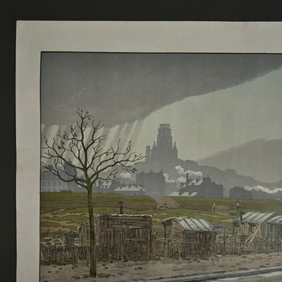 Lithograph on China paper by Henri Rivière Les Fortifications
