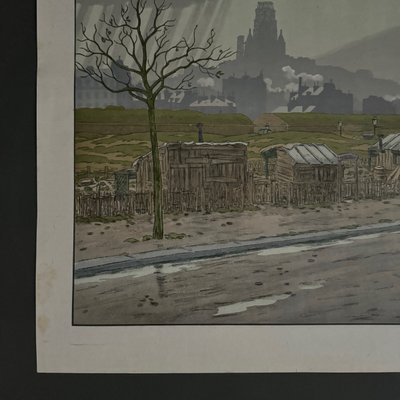 Lithograph on China paper by Henri Rivière Les Fortifications