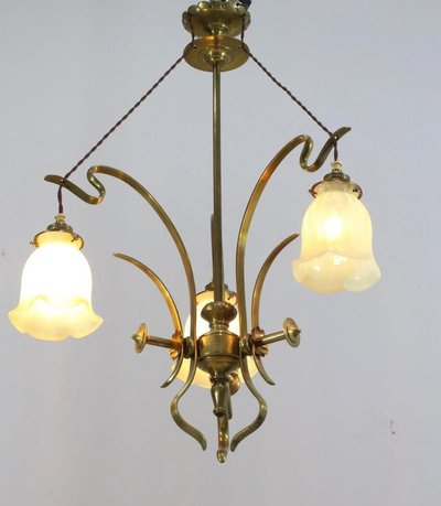 Attributed to William Arthur Smith (w.a.s.) Benson (1854-1924) Art And Craft Chandelier