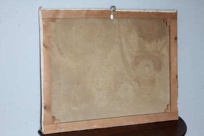 Antikes Ölgemälde auf Leinwand Augusto Baracchi (Modena 1878 – Mailand 1942) 1923 „Sammler“ m
