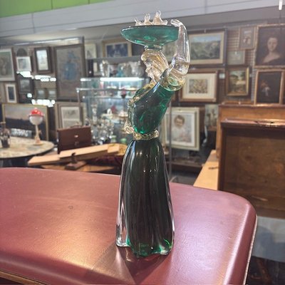 Figura di popolana in vetro Murano anni 40. Scultura fornace Salviati . H 34 strepitosa 