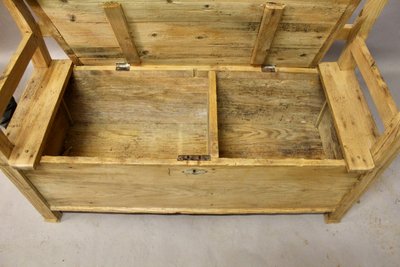 Savoyard Storage Bench with Openwork Backrest