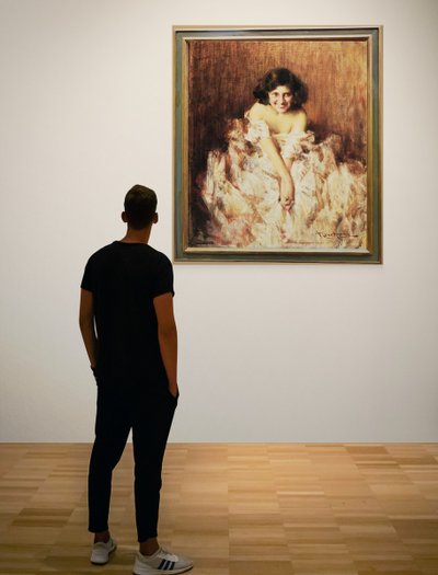 Die Schönheit des Erwachens, Öl auf Leinwand von Francesco Longo Mancini