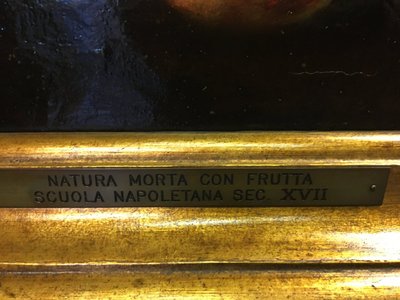 H.S.T. Natura morta con frutta e fiori XVII secolo
