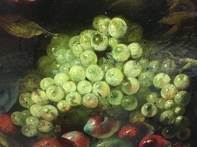 H.S.T. Natura morta con frutta e fiori XVII secolo