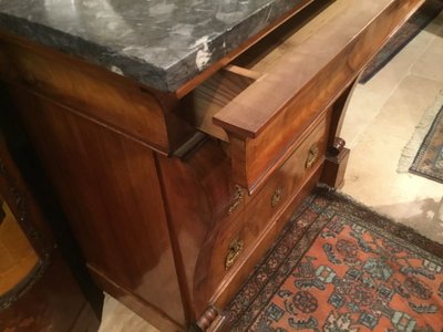 Cassettone impero, mogano, XIX secolo