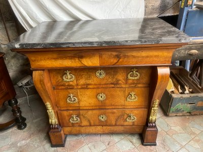 Empire chest of drawers, Mahogany, 19th century