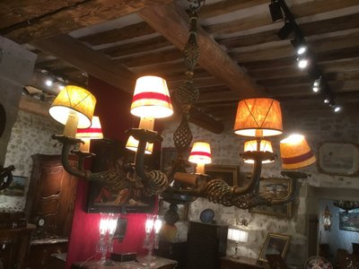 Lustre Fer Forgé Années 1940