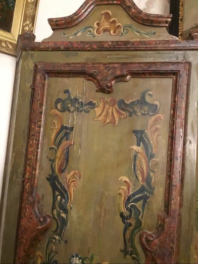 Painted 19th Century Corner Cabinet, Italy