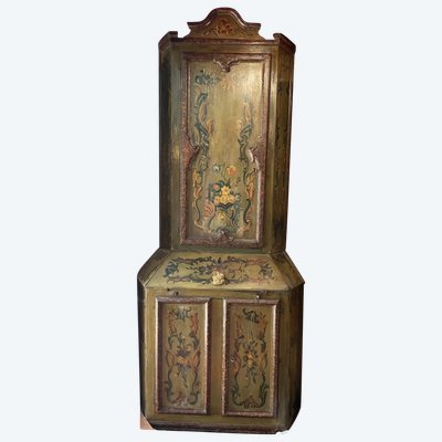Painted 19th Century Corner Cabinet, Italy