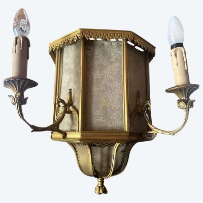 Lampadario in bronzo dorato del XX secolo