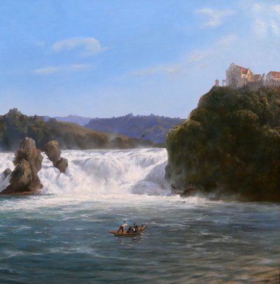 Johann Jakob ULRICH 1798-1877 Der Rheinfall, Neuhausen am Rheinfall, Schweiz, Gemälde 1866