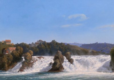 Johann Jakob ULRICH 1798-1877 Der Rheinfall, Neuhausen am Rheinfall, Schweiz, Gemälde 1866