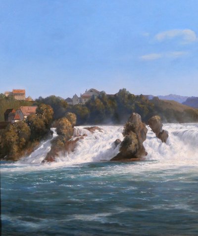 Johann Jakob ULRICH 1798-1877 Der Rheinfall, Neuhausen am Rheinfall, Schweiz, Gemälde 1866