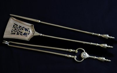 Fireplace set, 19th century
