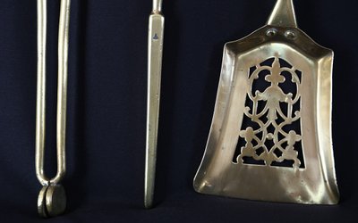 Fireplace set, 19th century