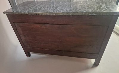 Cassettiera con frontale curvo in lastra di intarsio - periodo Regency