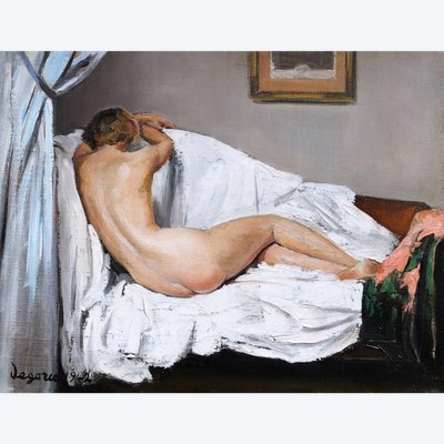 Georges Léo Nicolas DEGORCE, Liegender Akt, von hinten