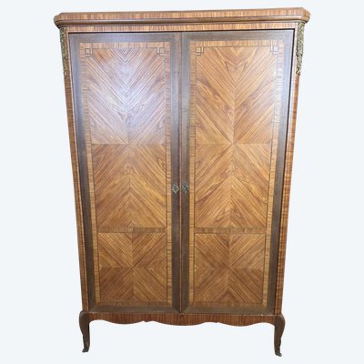 Lovely Louis XV style cabinet in marquetry from the 20th century