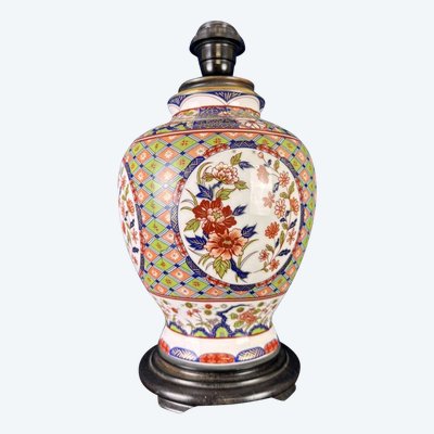 Large Chinese porcelain lamp vase circa 1900