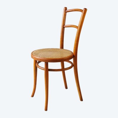 Sedia THONET N° 142- 1/2 del 1905 con rivestimento in canna da zucchero
