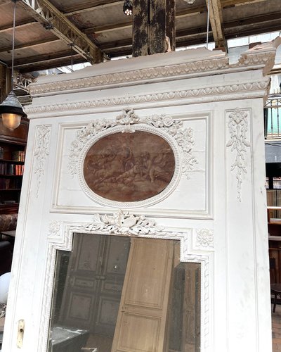 Louis XVI style trumeau with sanguine 141.5x261x21cm
