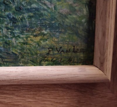 Bois près de Meudon (Versailles), Öl auf Tafel von Fritz Van Loo (1871-1957)