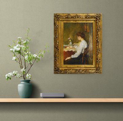 Lesende Frau, Öl auf Leinwand um 1896