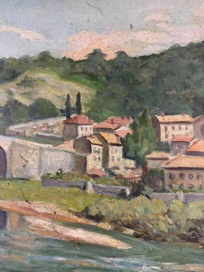 Morel : tableau huile sur panneau époque circa 1900