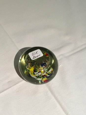 Sulfure / Boule De Verre Murano, XXe Siècle